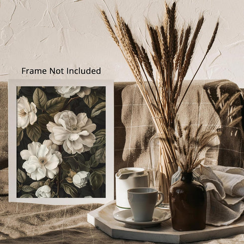 Posterizer 1 pcs-white flowers in the wild-nature decor-Floral & Botanical Art-Abstract & Modern Art-Decor for Home & Office- UNFRAMED Wall Art...